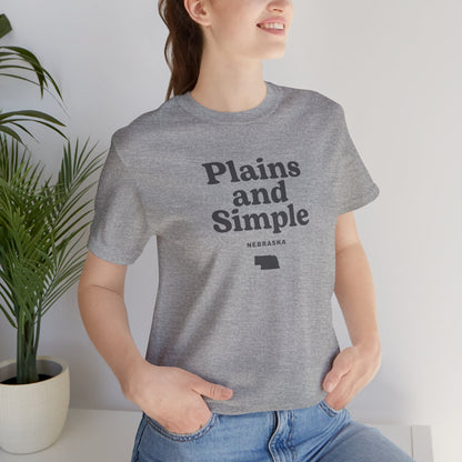 Nebraska "Plains and Simple" Unisex Graphic Tee