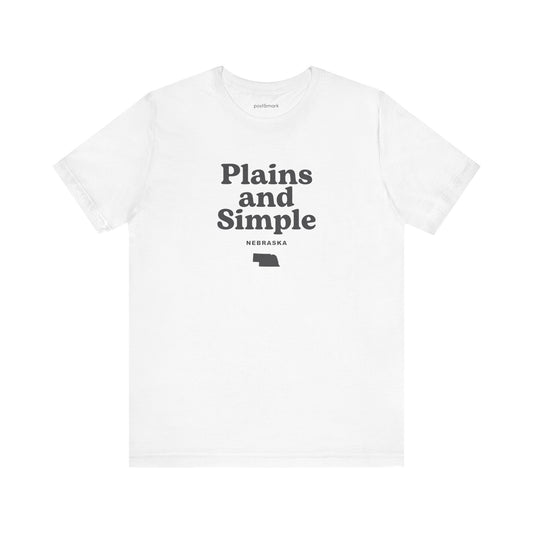 Nebraska "Plains and Simple" Unisex Graphic Tee