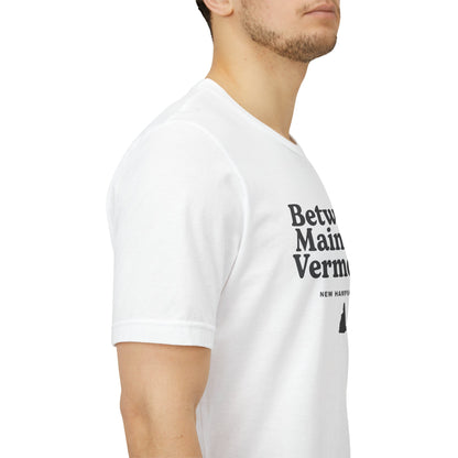 New Hampshire "Between Maine and Vermont" Unisex Graphic Tee
